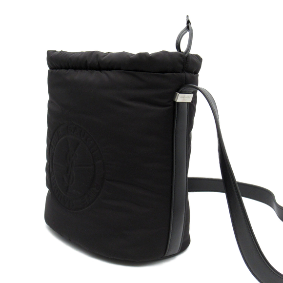 Saint Laurent Rive Gauche Lace Bucket Bag Polyamide Calf Black - Picture 2 of 10